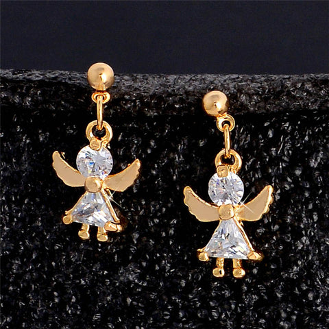 Angel Shape with Crystal Jewelry Set