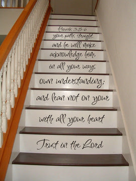 Proverbs 35-6 Bible Quote Staircase Decal