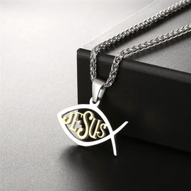 Jesus Fish Pendant Necklace