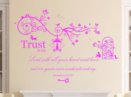 Colored Bible Quote Wall Art Removable Sticker