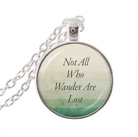 Silver Bible Quote Pendant Necklace